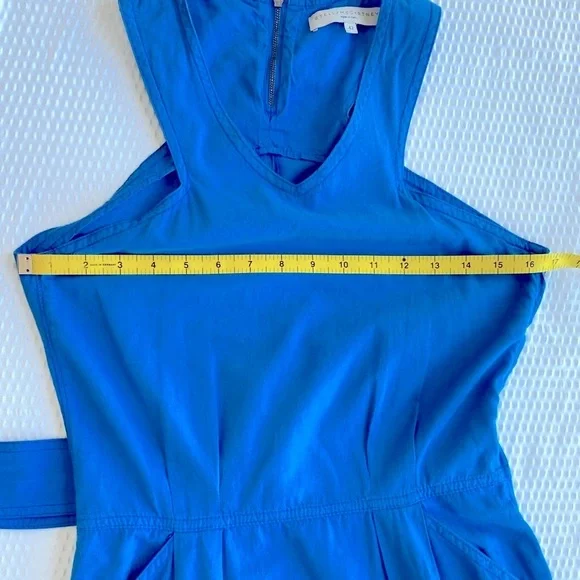 Stella McCartney Blue Sleeveless Cotton Dress Size 42 - Picture 4 of 11